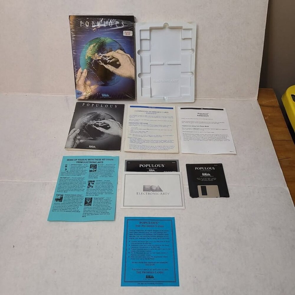 Populous | Electronic Arts, Bullfrog 1989 | BIG BOX PC 3.5" - 5.25" Disks